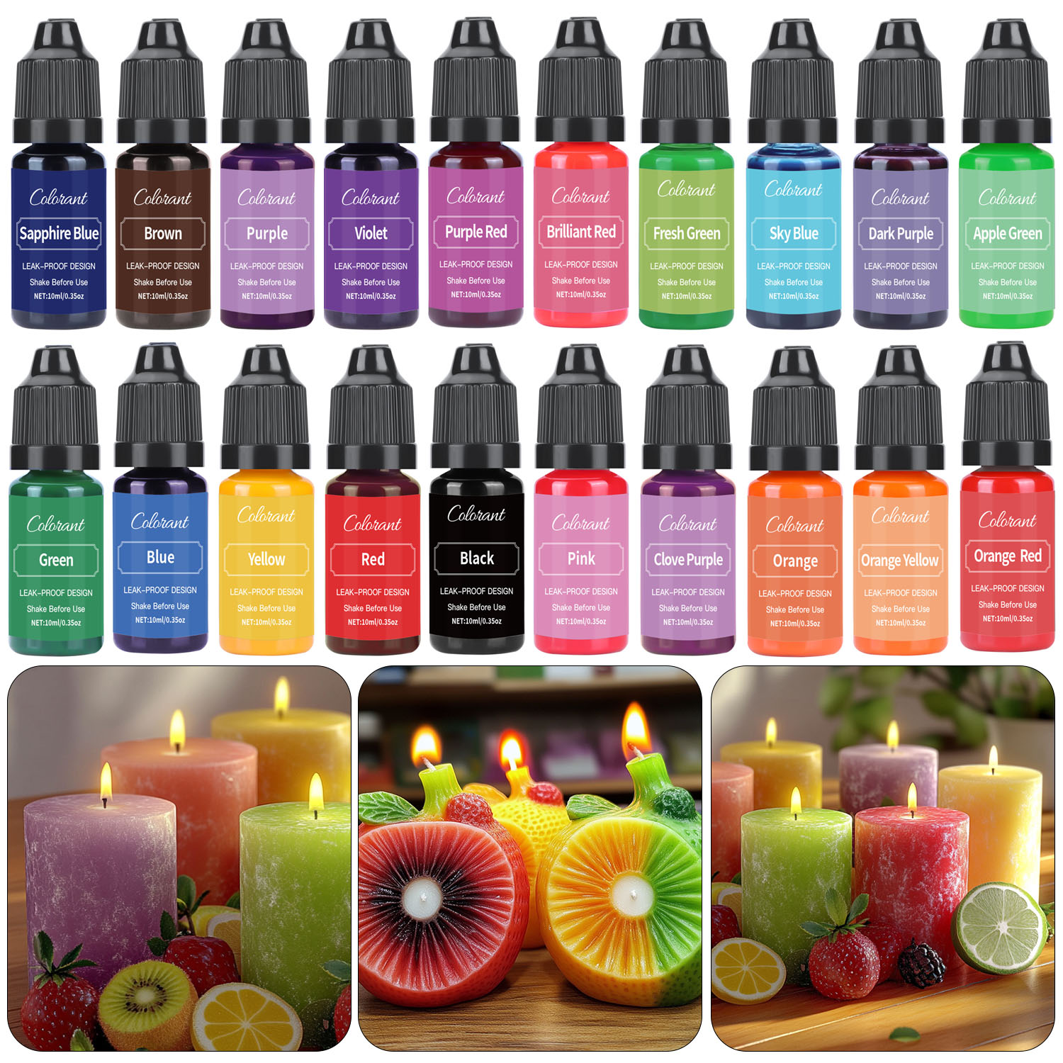 Soap Making Ingredient - สีย้อมเทียนเหลวสำหรับทำเทียนขี้ผึ้งถั่วเหลืองสำหรับงานฝีมือเรซินเม็ดสีสบู่ไส้ฟอยล์สีทอง