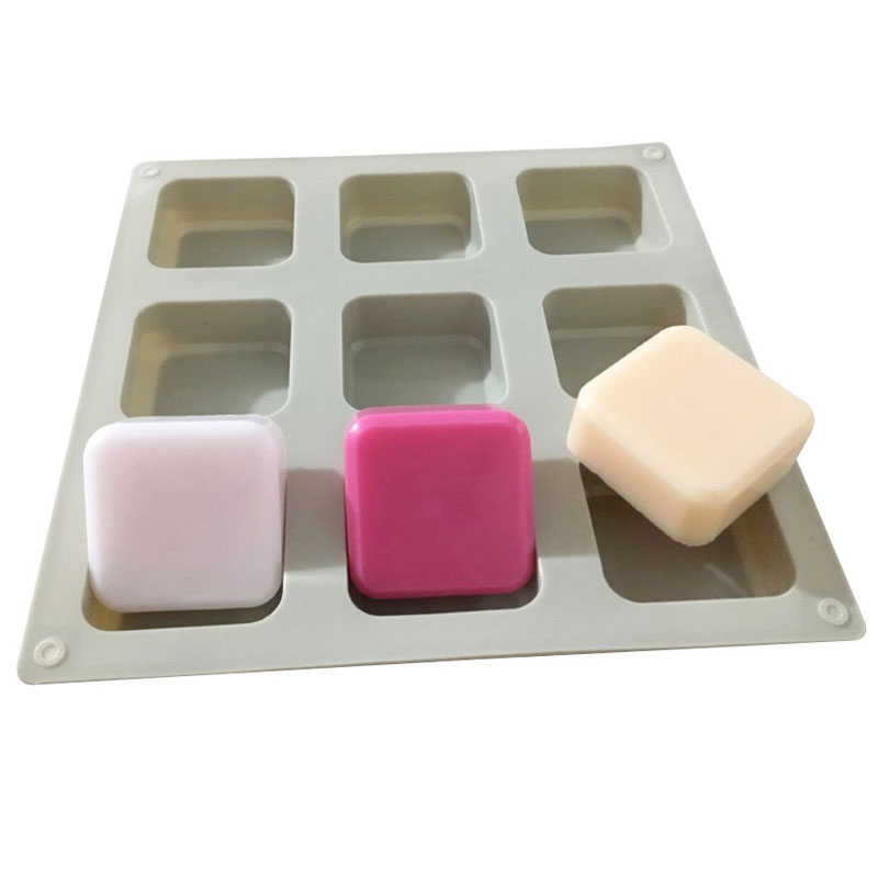 Soap Making Things - 1 PCSซิลิโคนสบู่แม่พิมพ์9ฟันผุสแควร์สบู่Mold DIYทำด้วยมือซิลิโคนแม่พิมพ์แม่พิมพ์สำหรับทำสบู่