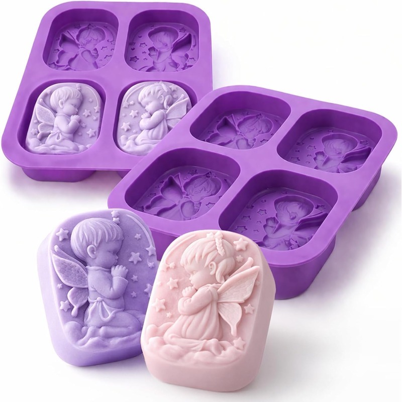 Soap Making Things - แม่พิมพ์ซิลิโคนรูปนางฟ้า สำหรับทำสบู่ ของใช้ทำสบู่ ดีไซน์นางฟ้าอธิษฐาน ทำเทียนแฮนด์เมด โลชั่น
