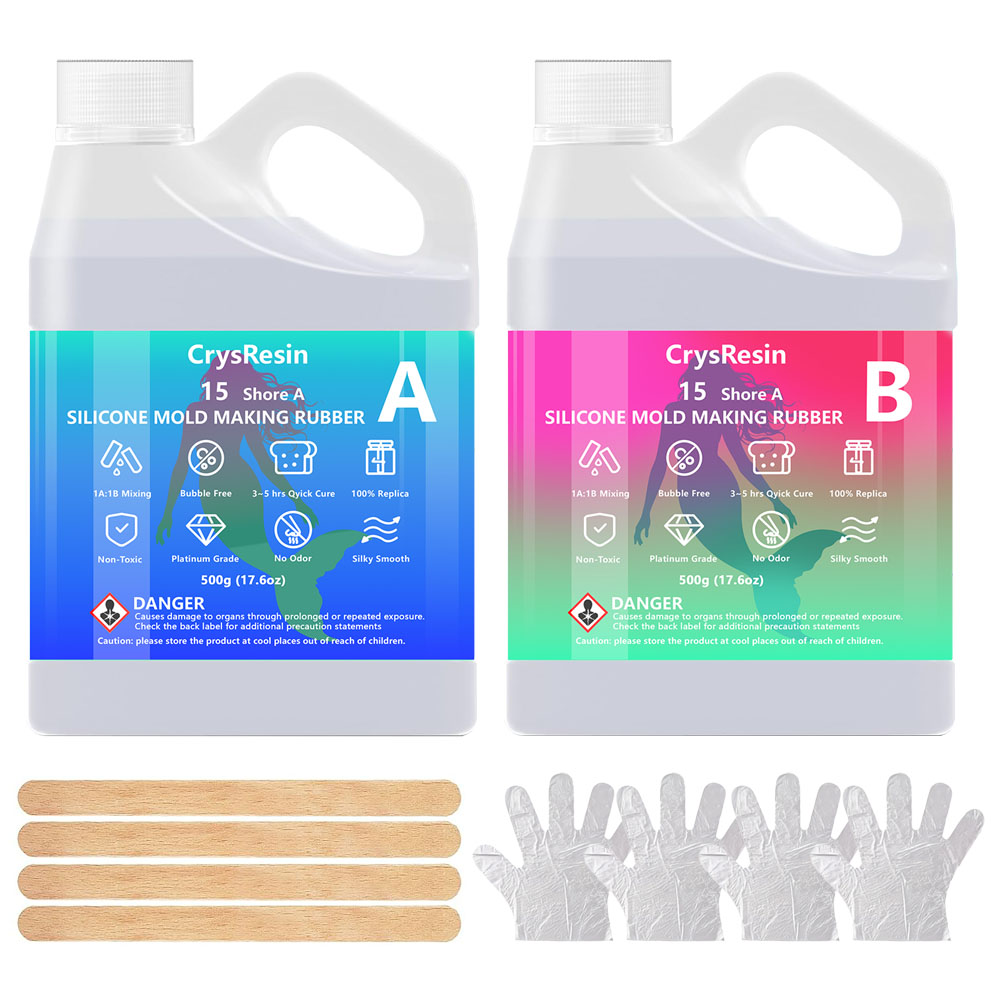 Soap Making Experiment - ชุดทำซิลิโคน KG, ยางซิลิโคนเหลวผสม 1:1, ซิลิโคนสำหรับทำแม่พิมพ์แบบยืดหยุ่นสูง แห้งเร็ว