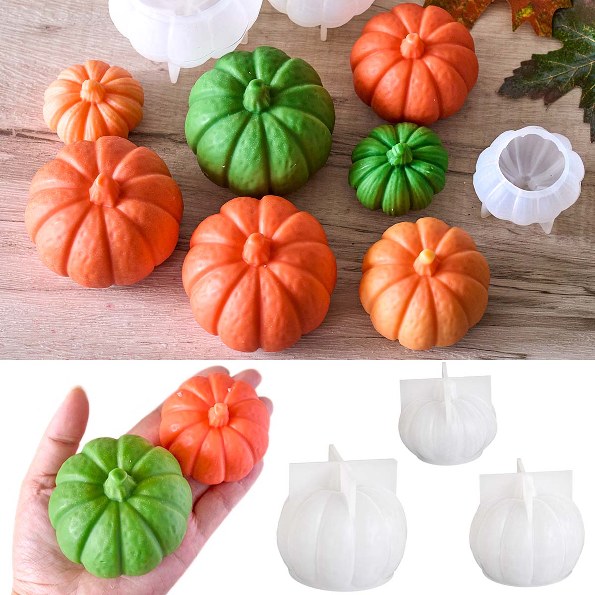 ฮาโลวีนเทียนฟักทองแม่พิมพ์ซิลิ - Soap Making Things บทวิจารณ์และราคา