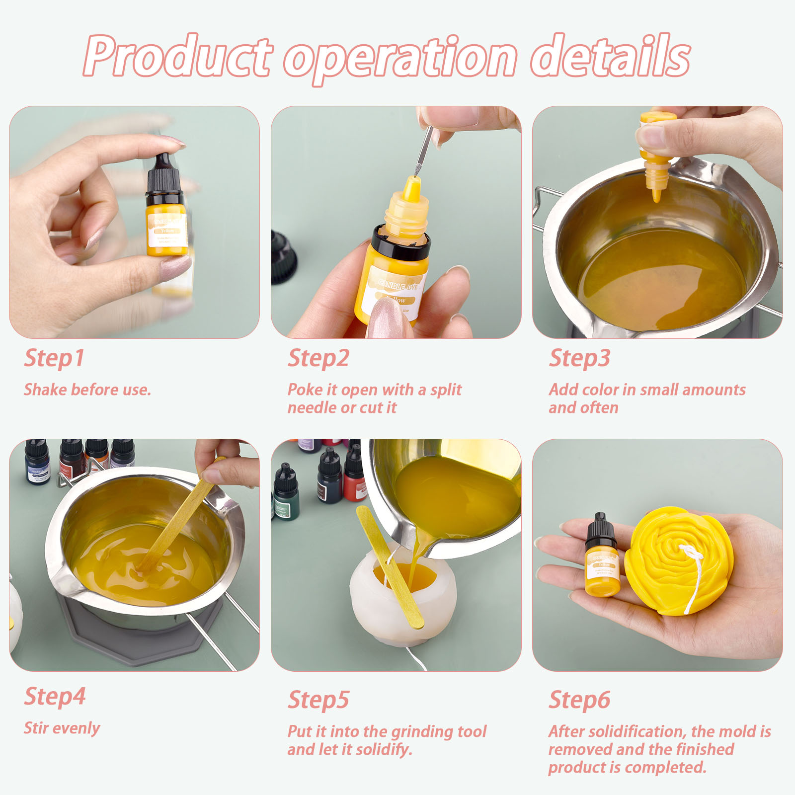 5 ml/ขวดเทียน WAX Pigment สีปล - Soap Making Ingredient บทวิจารณ์และราคา